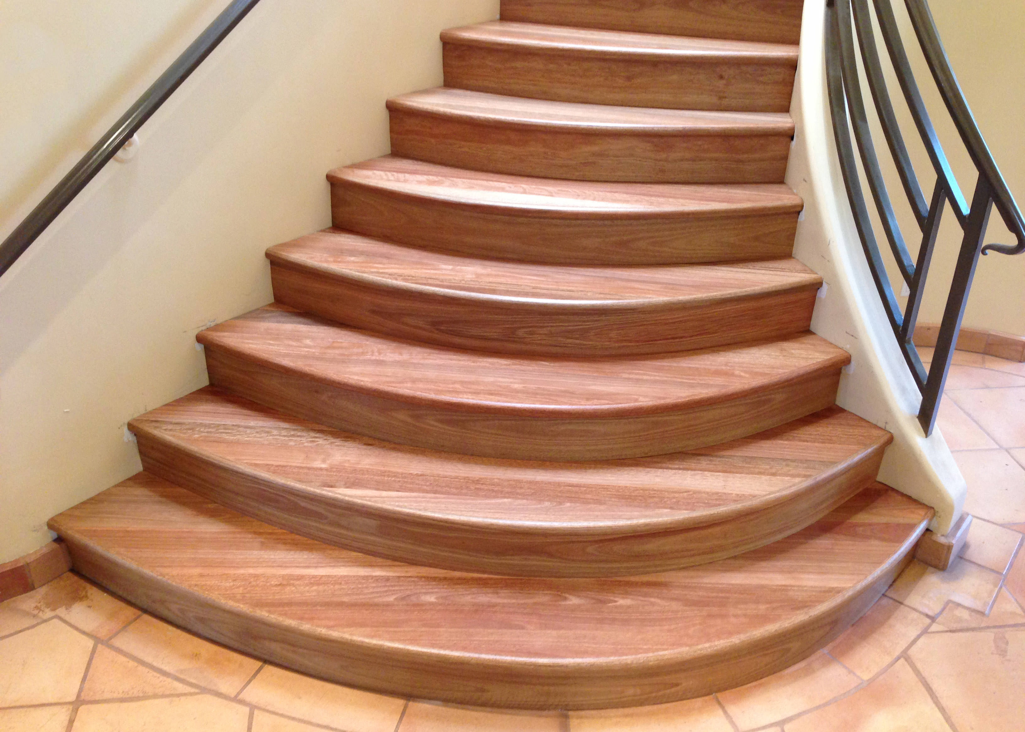 Bottom of Eucalyptus Hardwood Stairs